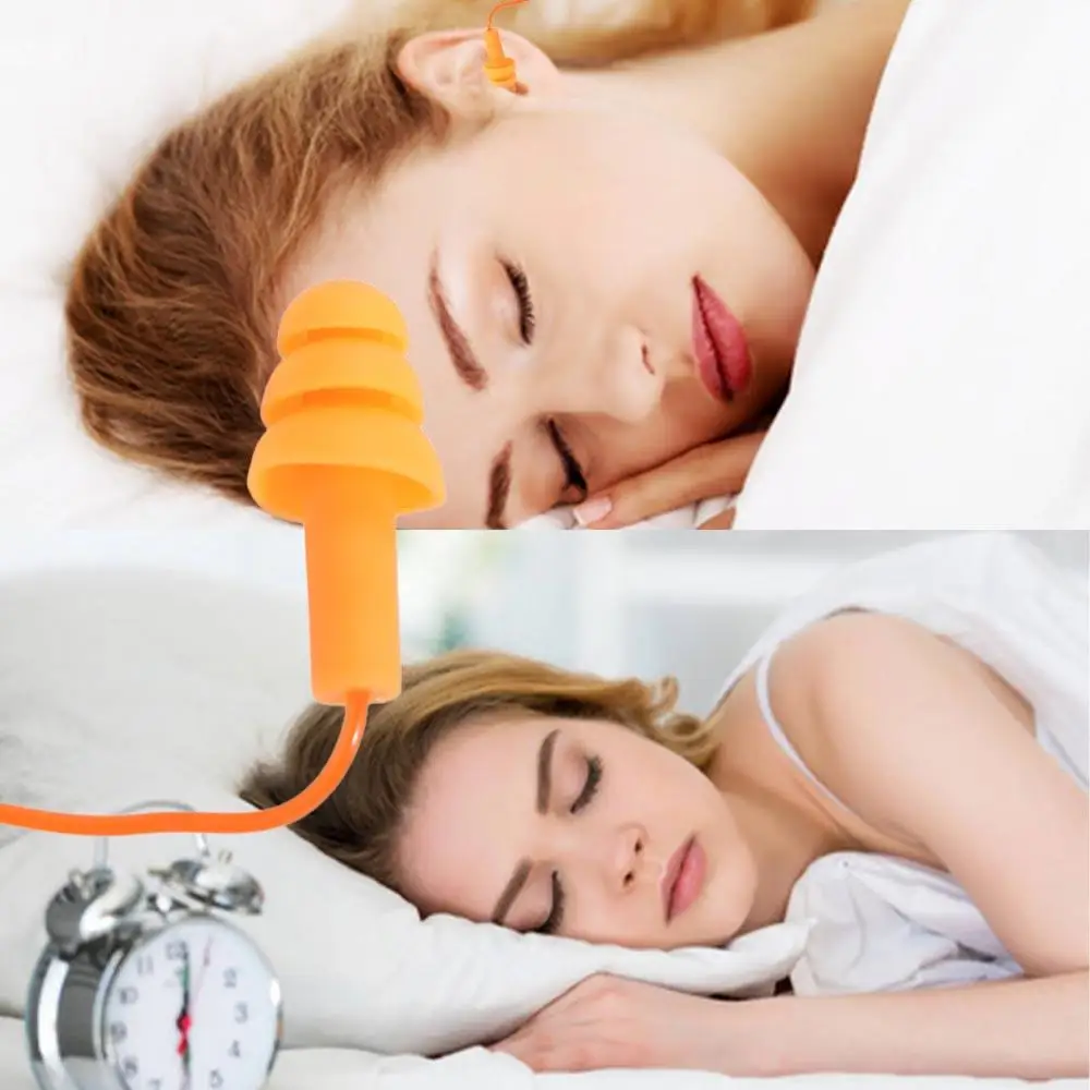 Waterproof Sleep Earplugs Swimming Accessories Sports Hearing Silicone Ear Plugs Nasal Clip Ear Plugs Earplugs with Rope