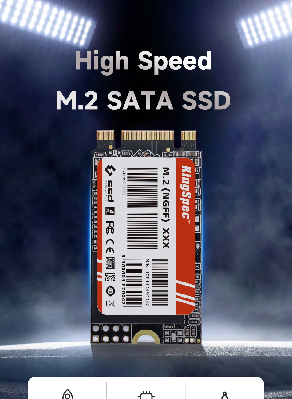 KingSpec M.2 SATA SSD SATA3 128GB 256gb 512 gb HDD 2242mm NGFF M2