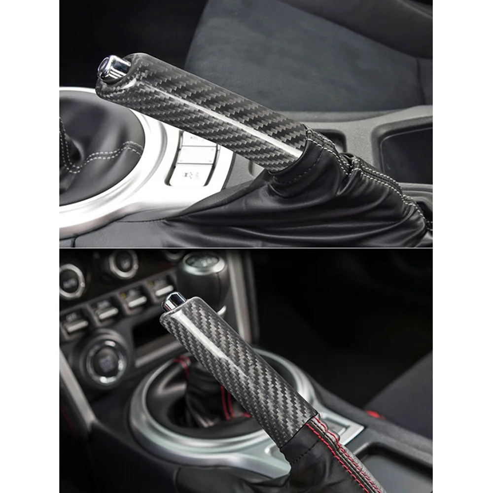 Carbon Faser Auto Ersetzen Handbremse Grip Auto Hand Bremse Abdeckung Griff Innen Trim für Subaru BRZ Toyota 86