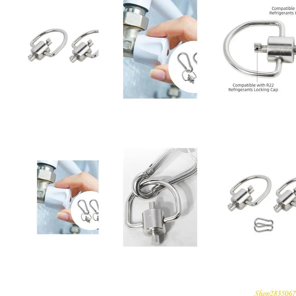 Portable 2PCS HVAC Service Valves Tool Home Accessory for Secure Installation of 410A and R22 Locking Hat Designs 831F