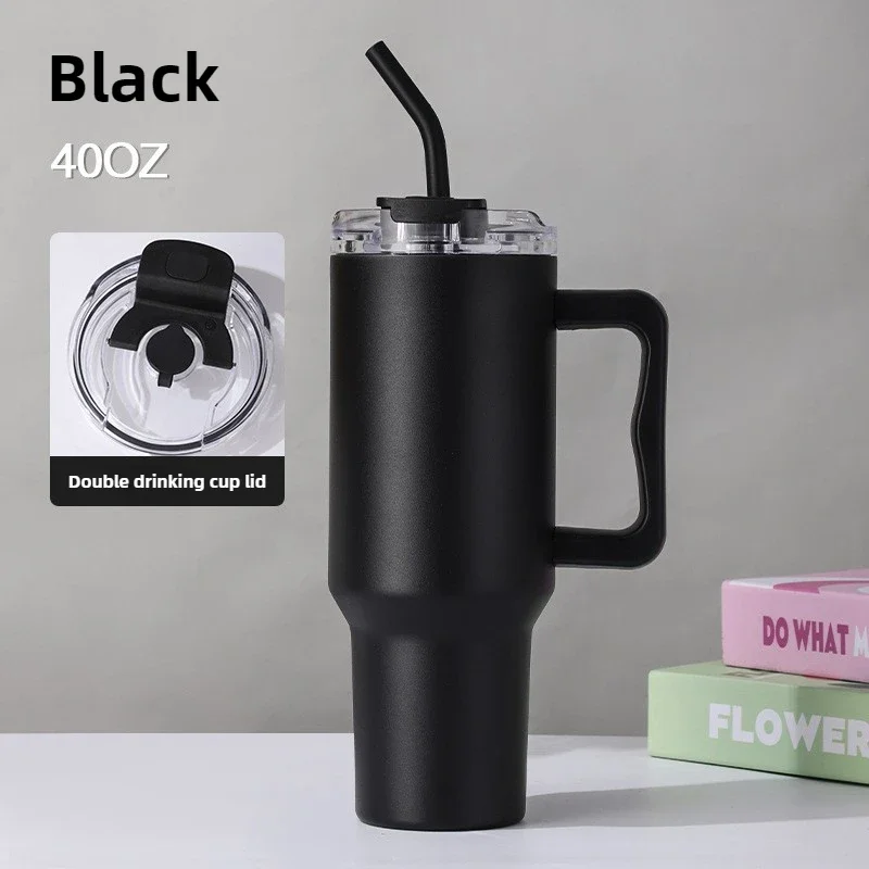 ZOUNICH 40oz Car Cup 304 Stainless Steel Insulation Bottle Large Capacity Female Office Water Cup Male