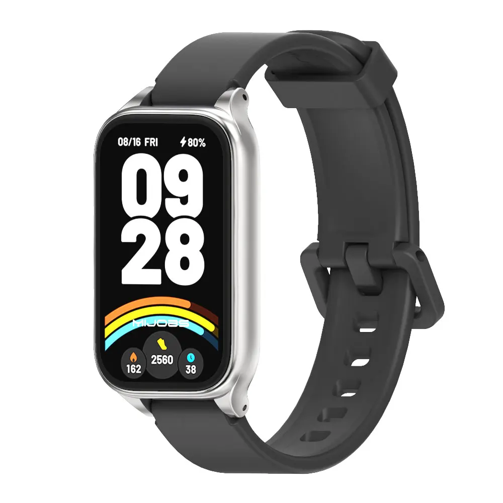 Для Mi Band 9 Active Strap Силиконовый ремешок для часов для Mi Band 8 Active 9 Active Браслет для Mi Band 9 Active Smartband Аксессуары