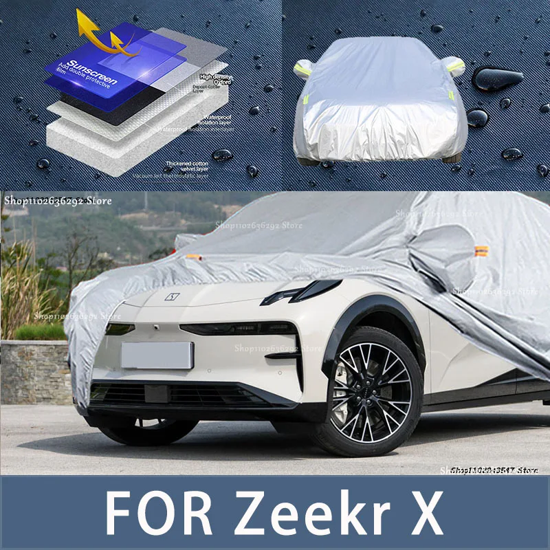 

For Zeekr X Outdoor Protection Full Car Covers Snow Cover Sunshade Waterproof Dustproof Exterior Car accessories