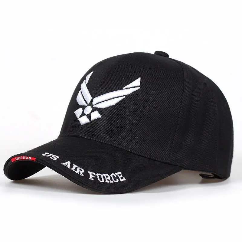 US Air Force V-Mark Embroidery Baseball Caps Spring and Autumn Outdoor Adjustable Casual Hats Sunscreen Hat