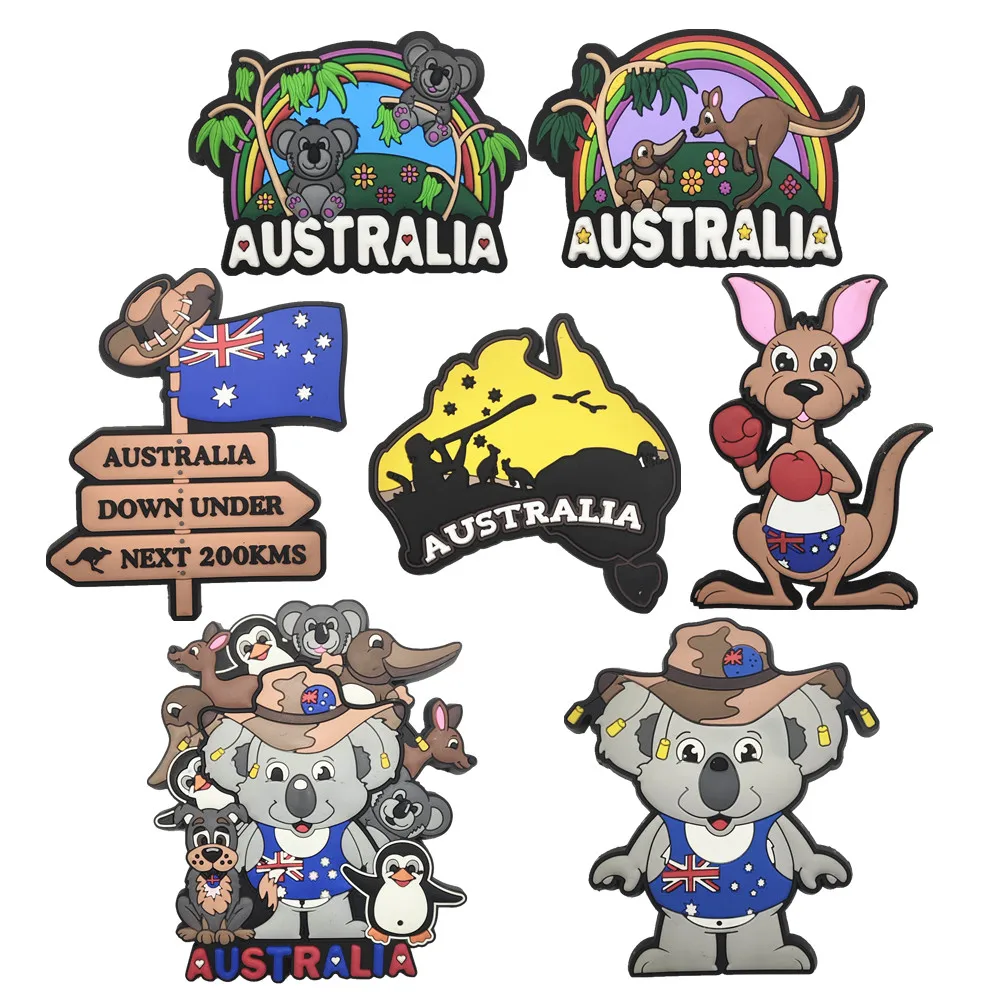 Oceania Australia Rubber Fridge Magnets Tourism Souvenir Refrigerator Sticker Collection Handicraft Gift Decoration Article