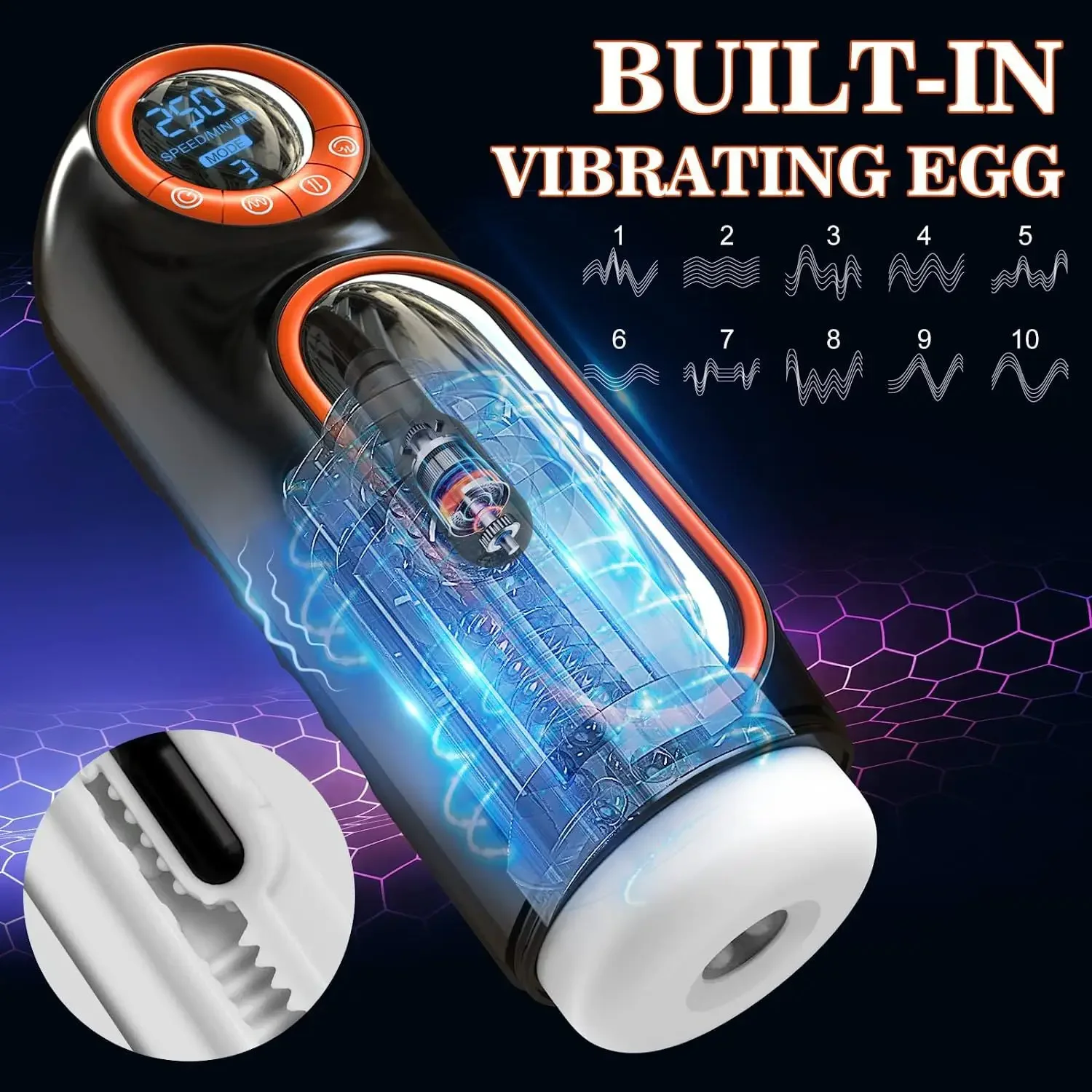 Powerful Vibrating And Automatic Telescopic Blowjob Sucking Vagina Vibrating Cup Male Masturbator Cup Stroker Adult Men Sex Toys