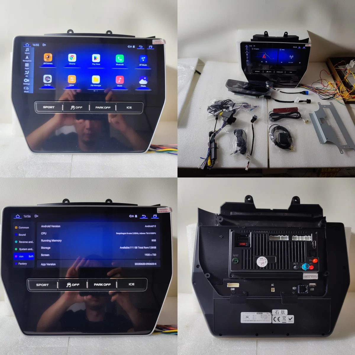LS For Maserati Quattroporte 2013-2020 QLED Screen 22inch Android Car Radio Multimedia Video Player Auto Air conditioning panel