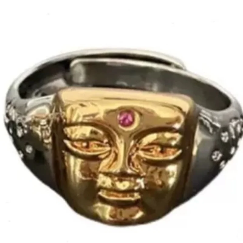 

Ethnic Style Wealth Animal Pixiu Coins Ring Men Jewelry Retro Collision Male Index Finger Ring Adjustable