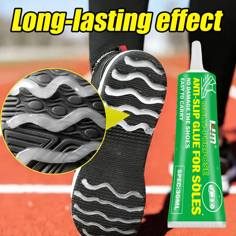 KJM Anti-Slip Sock Glue 30ML Multi-Use Grip Enhancer Efficient Long-Lasting Fast-Drying Winter Solution for Slippery Shoes