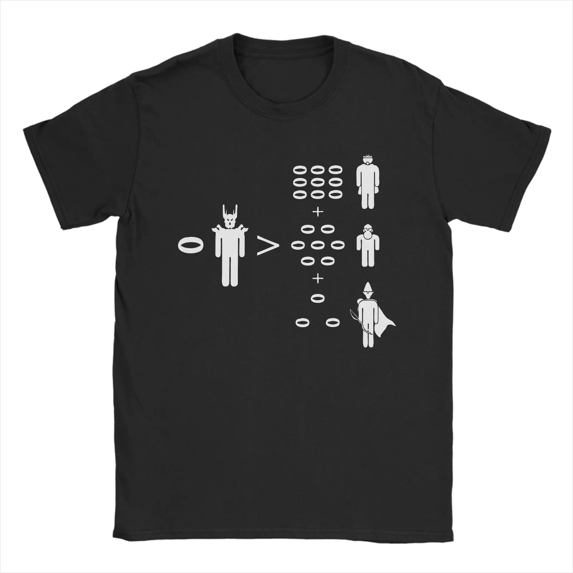 

Middle Earth Maths T-Shirts Men Women L-Lords Of The R-Rings Gandalf Wizard Hobbit Cotton Tees Round Collar Short Sleeve T Shirt