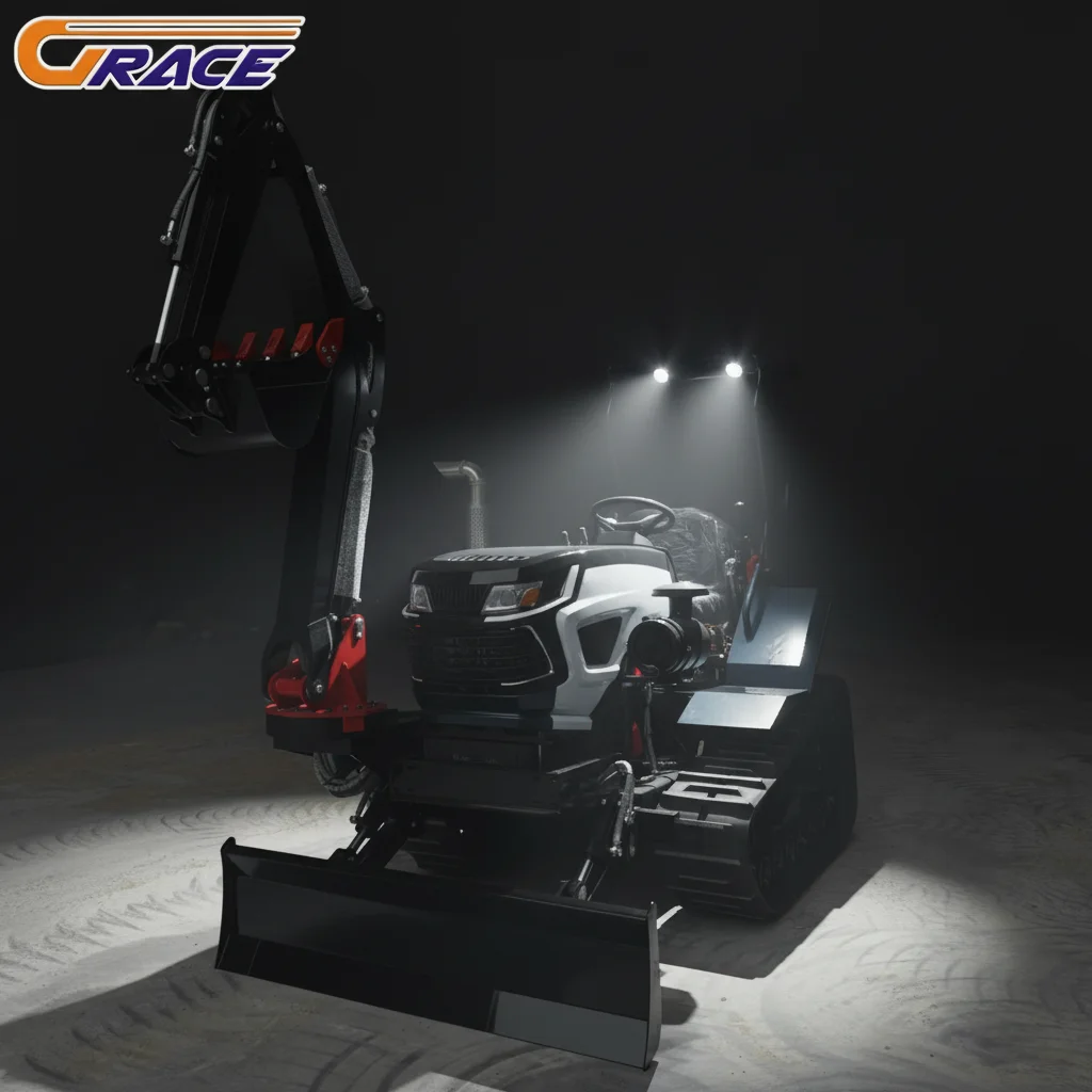 Customize Compact Crawler Tractor With Ridging Ditching Attachment
