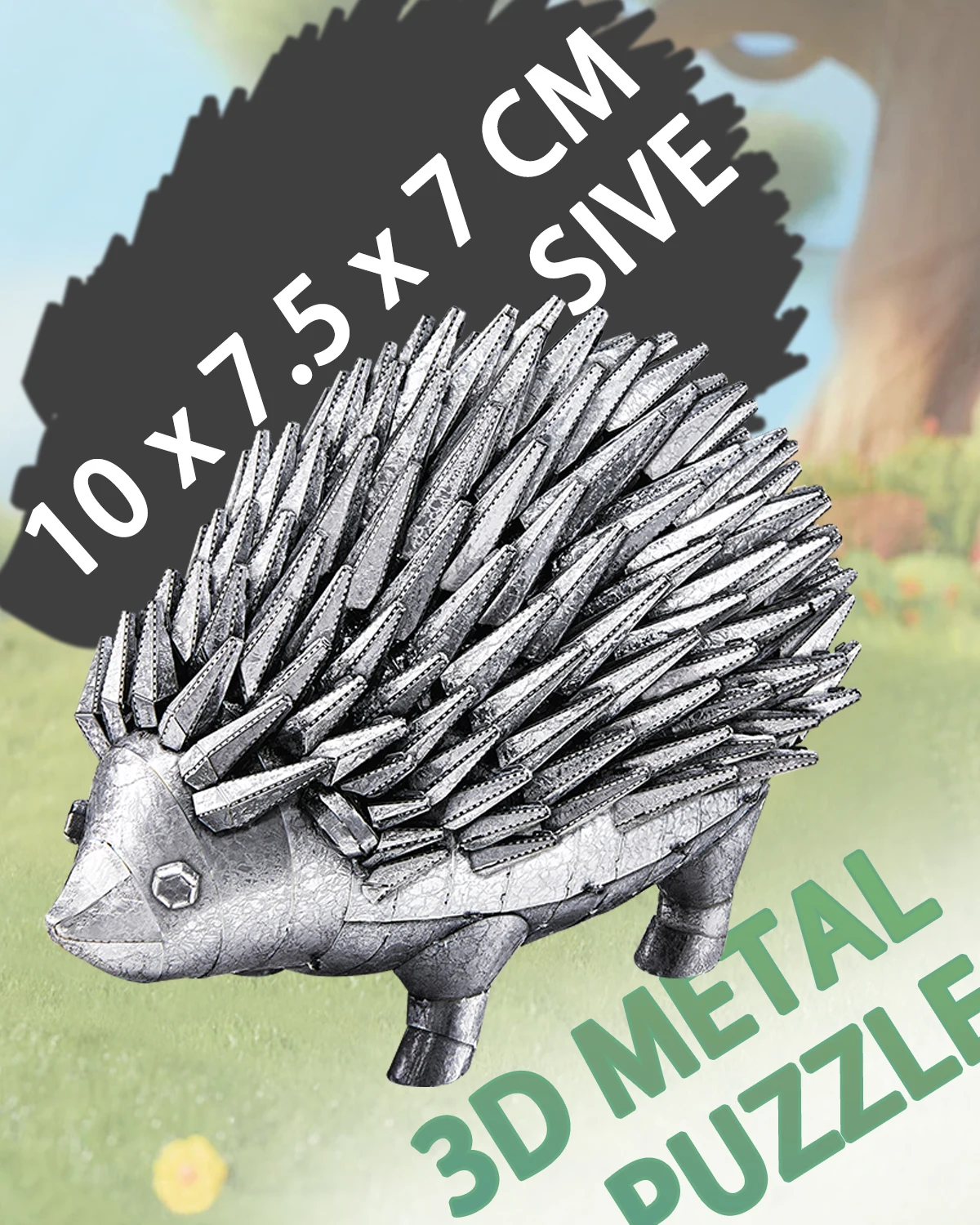 Piececool Kit modello in metallo 3D Riccio Puzzle in metallo 3D Puzzle Kit fai da te Artigianato creativo per rompicapo