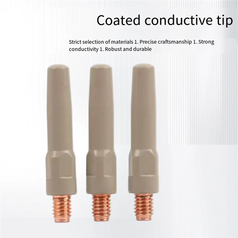 

GTBL 10Pcs Durable 45MM Coated Contact Tips For 200A 500A CO2 Torch, Temperature Resistant MIG Welding Accessories
