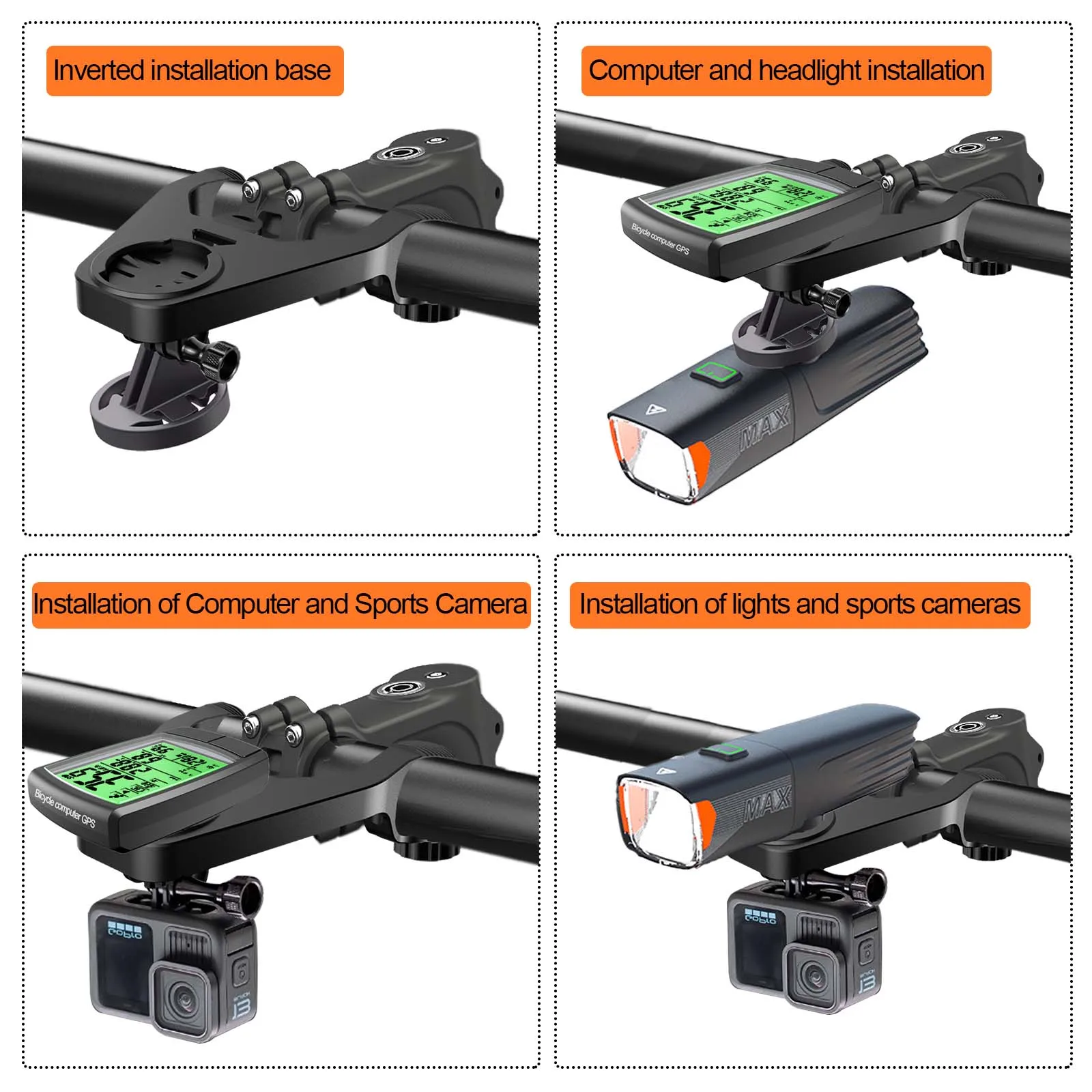 Держатель для компьютера на руль велосипеда, легкая основа для стола кода велосипеда MTB, фиксирующая основа для измерителя кода шоссейного велосипеда для Garmin/Wahoo/Bryton