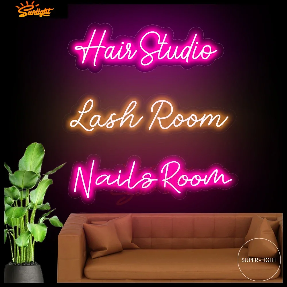 

Lash Room Neon Sign Christmas Gift Custom LED Light Beauty Room Wall Decor For Lady Lashes Nail Studio Shop Room Decoration