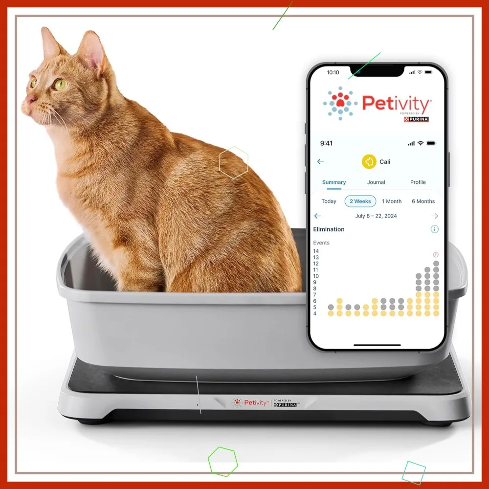 Smart Litter Box Monitor: Cat Weight Scale & Health Tracker, AI Alerts, Monthly Reports, App for Multiple Cats