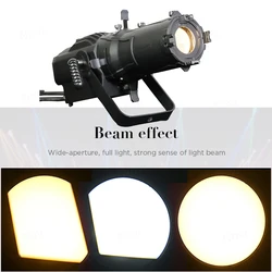 15-30 Degree Variable Profile Spot Light Mini Ellipsoidal COB LED Leko Spotlight 3200k 5600k DMX Control for Cabinet Show
