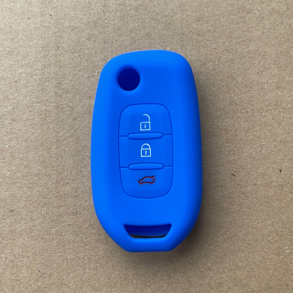 New Silicone Car Key Cover Case Holder for Renault Duster Megane Duster Sandero Kangdoo Captur Twingo 3 buttons car key Skin