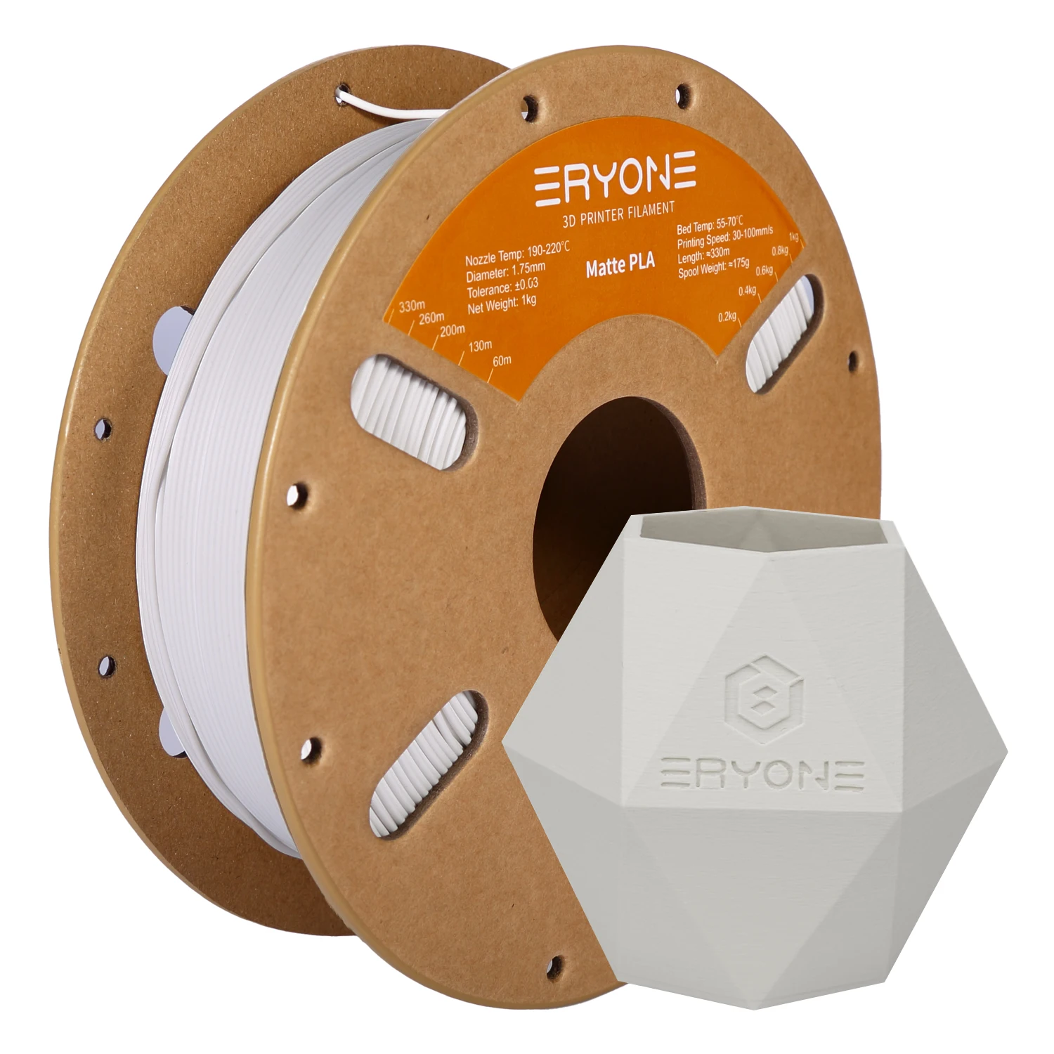 ERYONE 1/3/5/10KG Matte PLA Premium Filament 1,75mm 3D Print, Veelkleurig Beschikbaar, grote verkoop matte pla filament, 1KG/Spool
