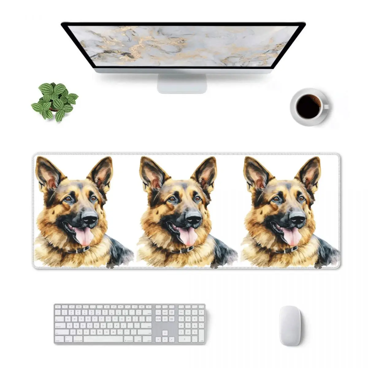 Large Mouse Pad Watercolor German Shepherd Gamer PC Laptop Mats Keyboard Carpet Computer Gaming Office Accessories Desk Mat