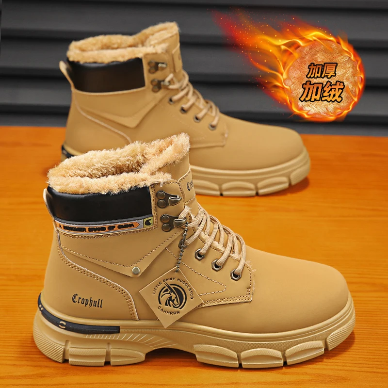 الرجال أحذية من الجلد عالية أعلى الأحذية موضة دراجة نارية حذاء من الجلد الرجال الشتاء أحذية أحذية رجالي الدانتيل متابعة بوتاس Hombre الشتاء Hot البيع #3