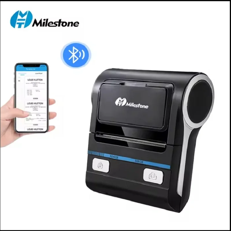 MHT-Bluetooth Thermal Printer 80mm Mobile Thermal Wireless Mini Mobile Thermal Receipt Printer Android IOS Windows Maker Sticker