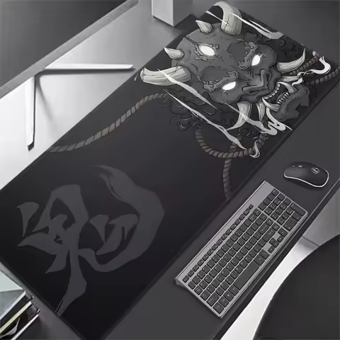 Anime Oni Mouse Pad Gamer Japanese Desk Mat Large Mousepad Xxl Gaming Accessories Pad for Computer Black Mouse Rug Apex Laptop