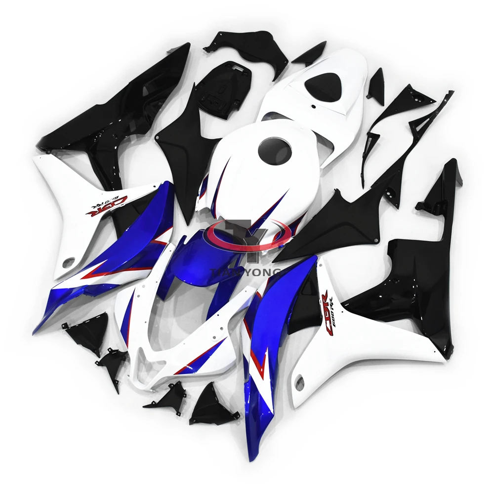 

Motorcycle Bodywork Cowling ABS Injection Fit CBR600 RR F5 07 08 Full Fairing Kit White red blue prints For CBR600RR 2007 2008