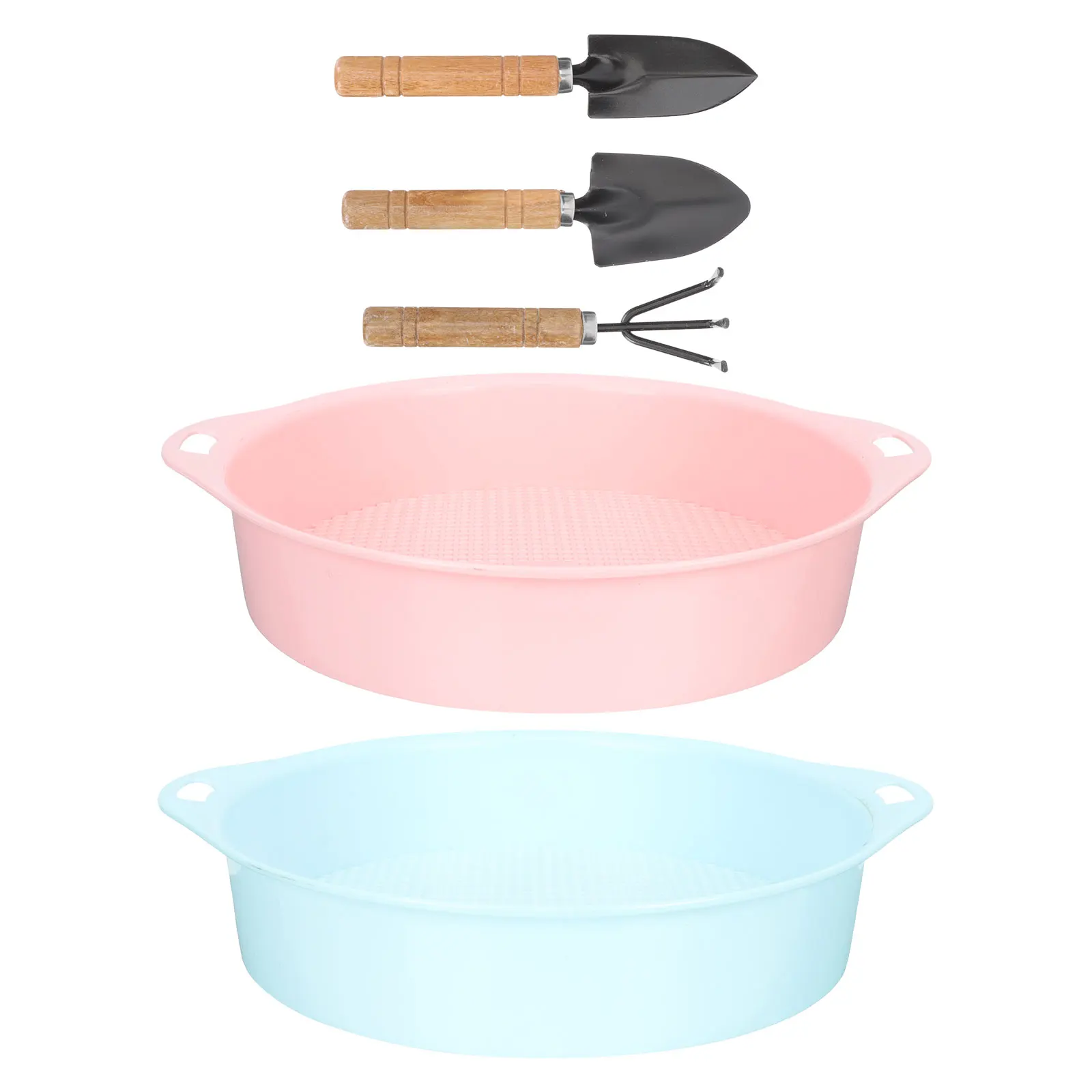 

Gardening Tools Set Soil Sieve Armrest Rake Shovels Trowels H Sifting Pans Iron Spades Child Small Size Lightweight Durable