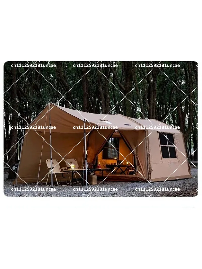 One-Button Auto Inflatable Tent for Camping, Waterproof Overnight Outdoor Shelter, Easy Setup Pop Up Tent