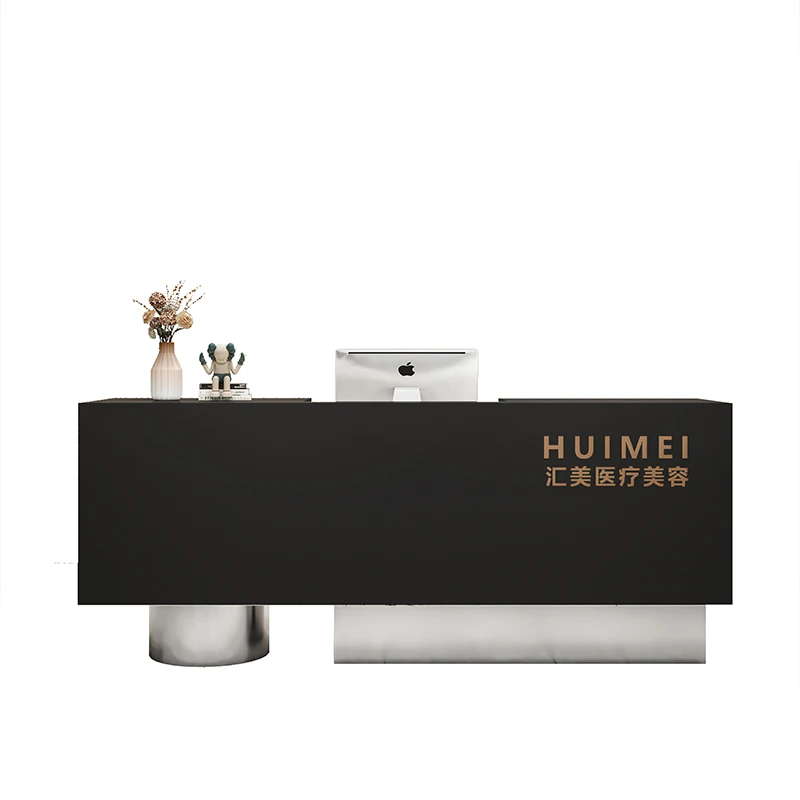

Clothing store checkout page Bar counter store Small counter Simple light luxury beauty salon Hair salon Company reception desk