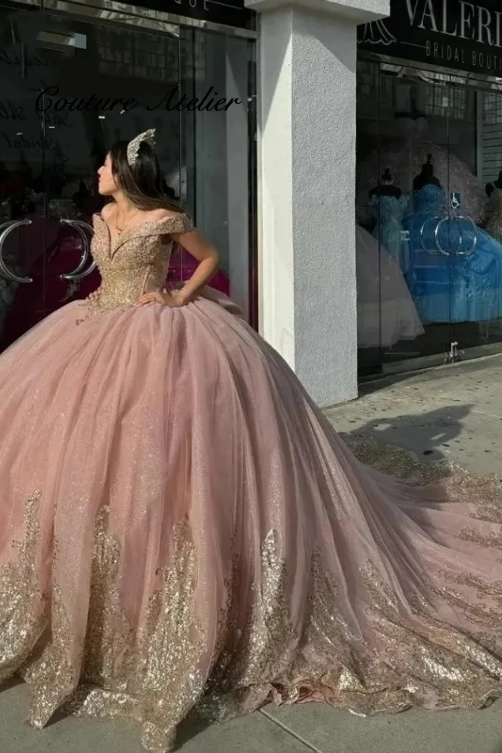 

Изысканное розовое милое платье Quinceanera 16, корсет со стразами, аппликация, бальное платье с бантом, платья xv años nuevos, индивидуальное
