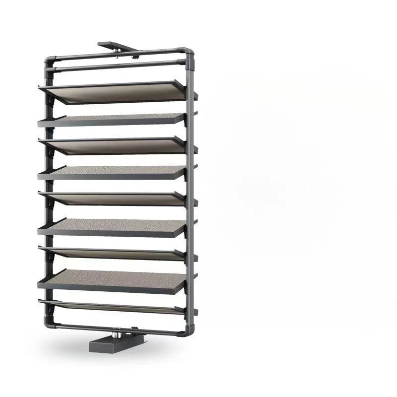 

Storage shoe cabinet large capacity aluminum alloy cloakroom telescopic push-pull