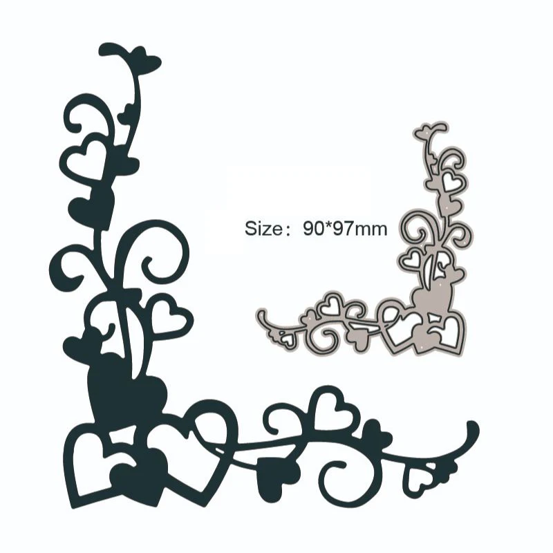 

Heart Corner metal cutting dies mold Scrapbooking paper craft knife mould blade punch template Embossing stencil 1Pcs