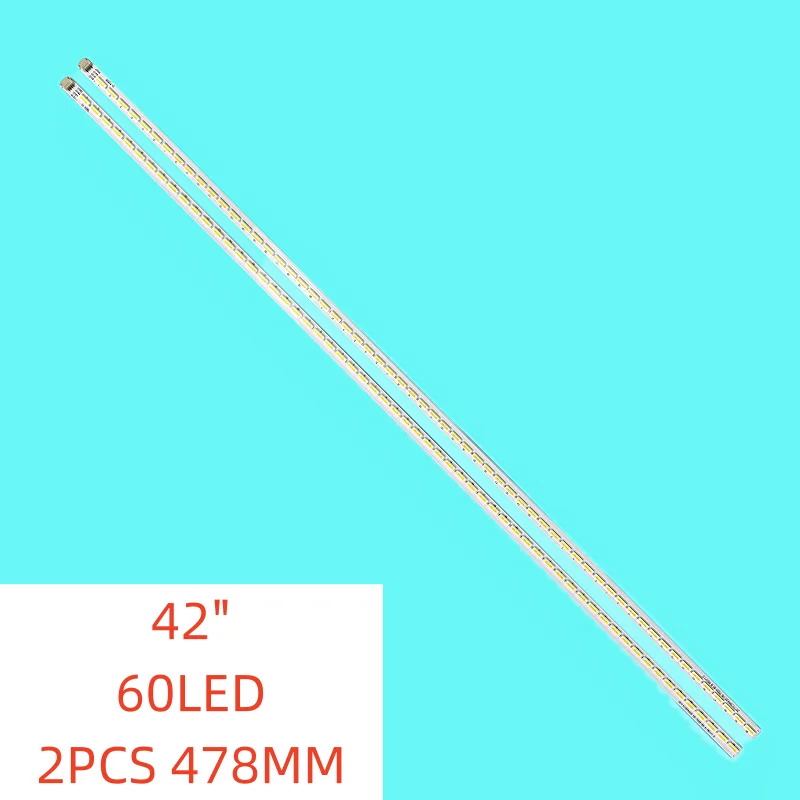 2pcs/set 60lamp New LED backlight strip for Skyworth 42 inch TV 42E61HR 2011CSR420V6 7020 60 SEL420V6-S00A 478MM