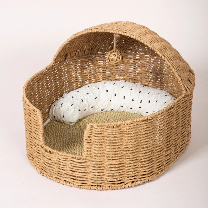 Island Cat Nest Four Seasons Universal Summer Cool Mat Semi Enclosed Vine Weaving Cradle