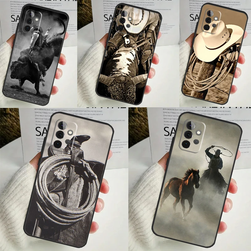 Extreme Sport Rodeo Cowboy Case For Samsung Galaxy A54 A34 A14 A13 A33 A53 A12 A32 A52 A71 A51 A15 A25 A35 A55 Cover