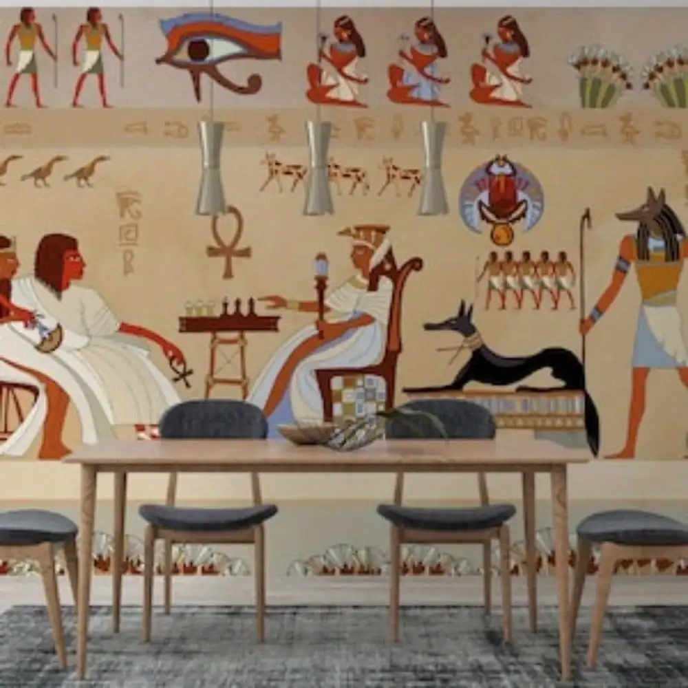 1pc Egyptian Papyrus Tapestry Ancient Egypt Art Wall Hanging Pharaoh Living Room Home Decor Back-to-school season Autumn gifts