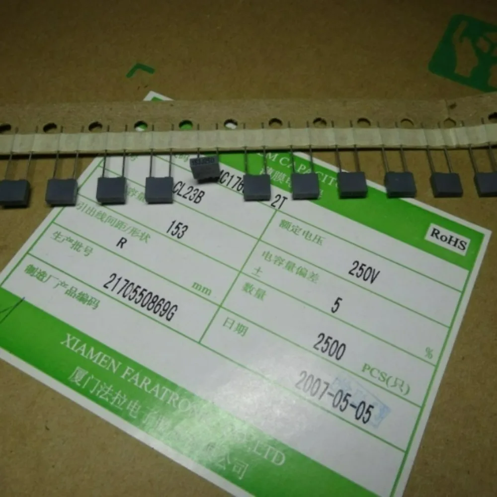 

20PCS CL23 0.015uf/250v 15nf 153 new 5mm film capacitor