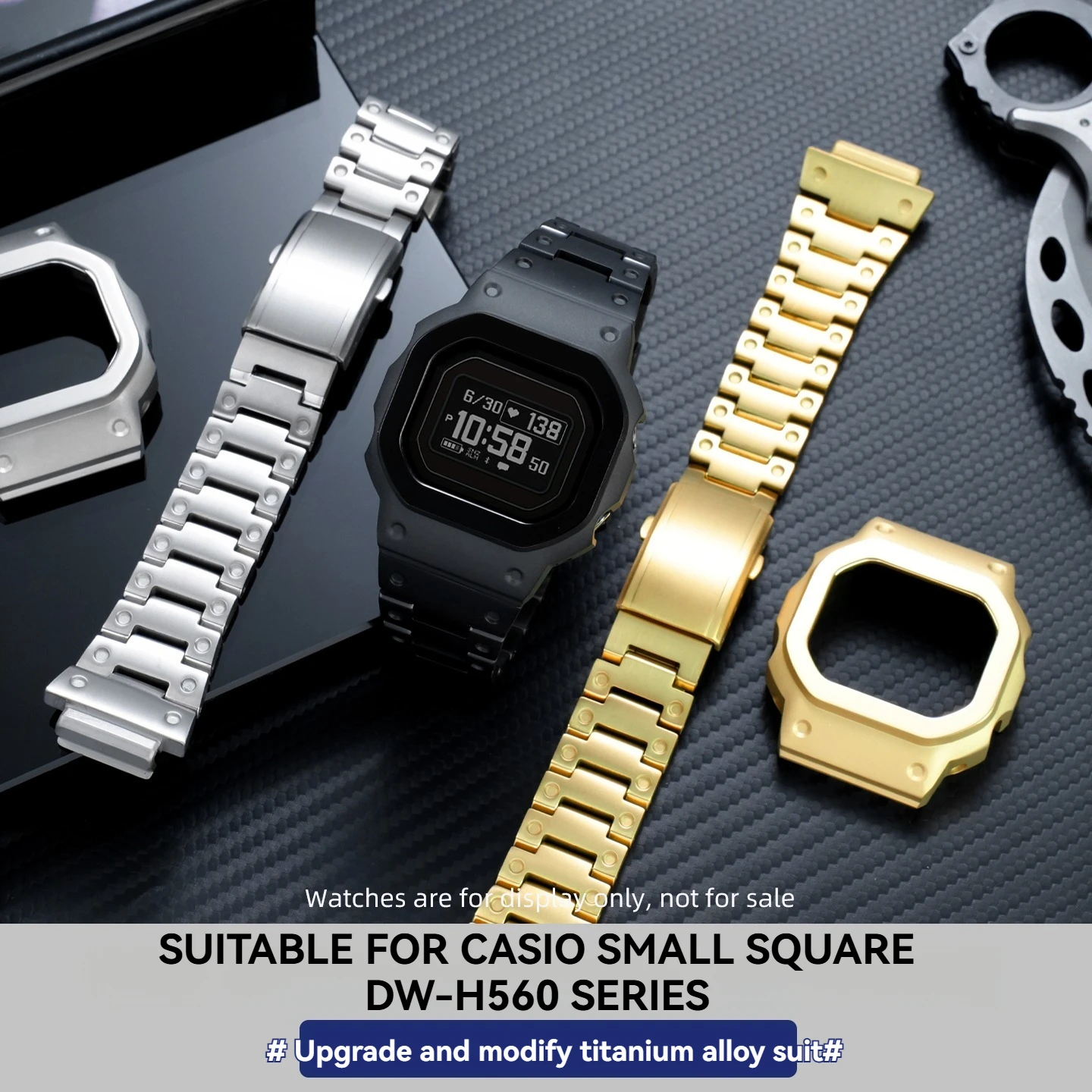 

Набор премиальных легких титановых ремешков DIY для Casio G-Shock DW-H5600, комплект для замены корпуса из металла класса люкс, квадратный корпус, мод-кит