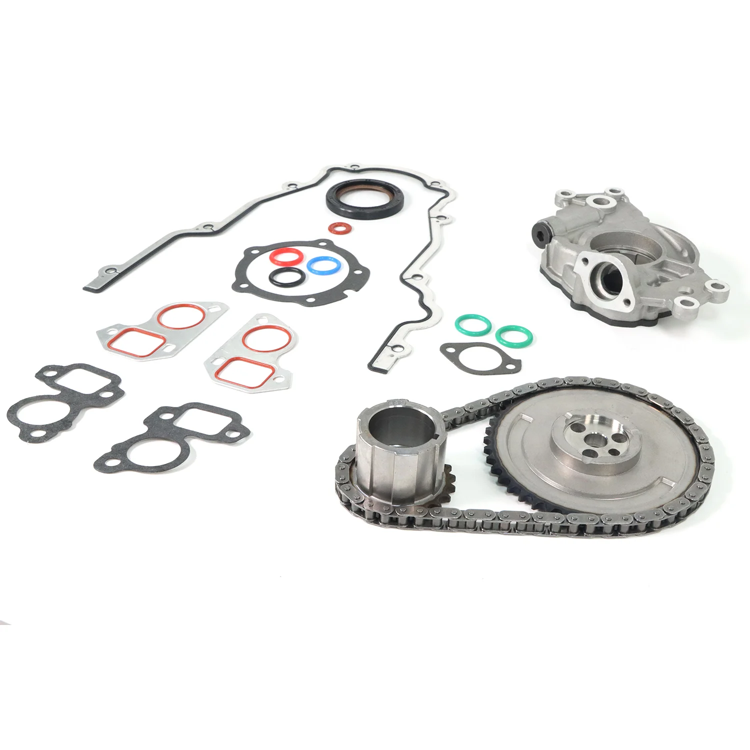 1set Timing Chain + M295 Oil Pump + Gasket 12586665  For Chevrolet GM 4.8L 5.3L 6.0L LS1 LS2 LS Engine Car Parts Accessories