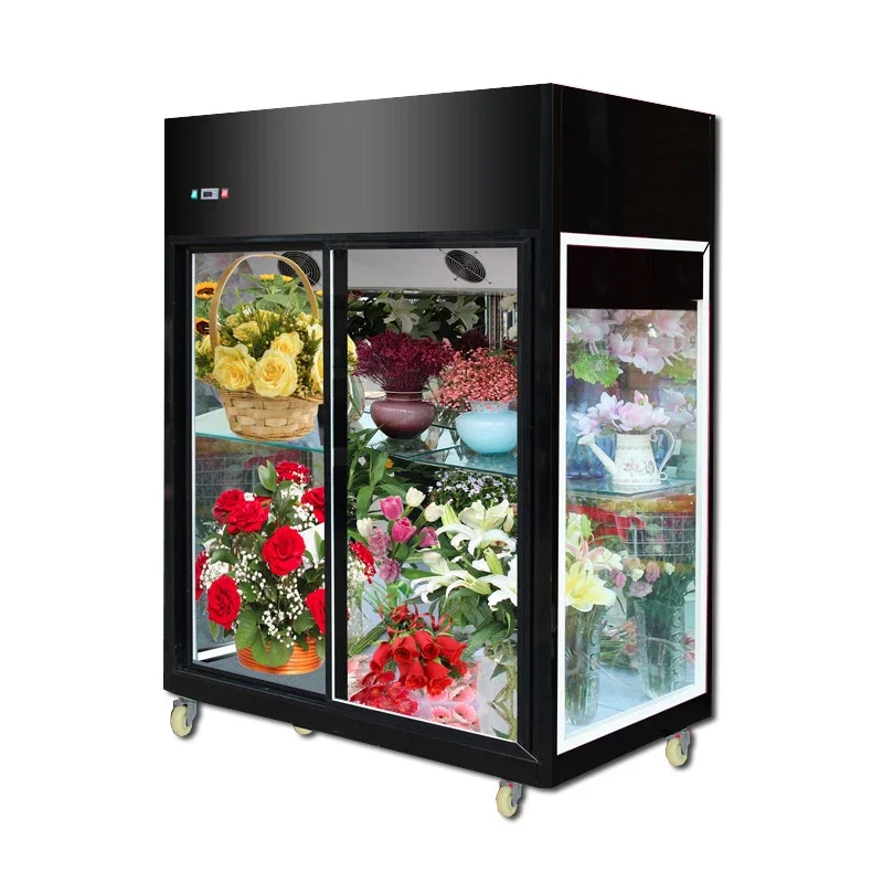 Commercial Flowers Fresh Keeping Refrigeration Flower Display Cooler Refrigerator Luxury Flower Shop Display Fridge