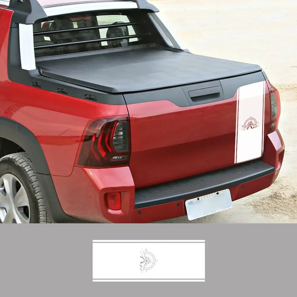 Pegatina trasera para Renault Duster Oroch, calcomanías para coche, brújula para portón trasero de camión, cubierta decorativa de vinilo, accesorios de tuning para automóvil