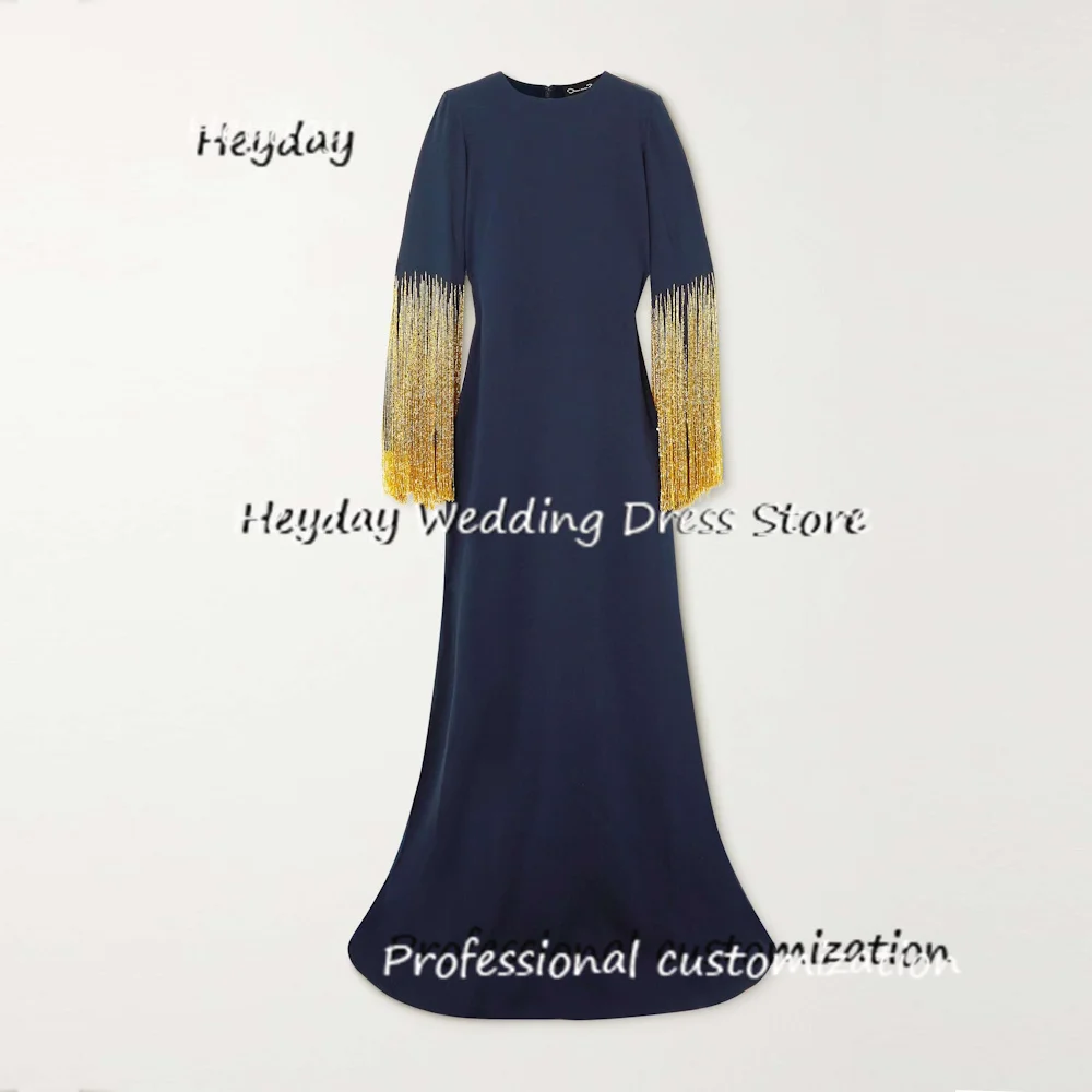 Heyday High Quality O-Neck A-Line Beading Tassel Classics Formal Occasion Evening Party Pretty Dresses Heyday 2024