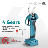 45mm Brushless Electric Pruner 4 Gears Cordless Handheld Orchard Shrub Pruning Tree Branches Cutter For Makita 18V Battery pin