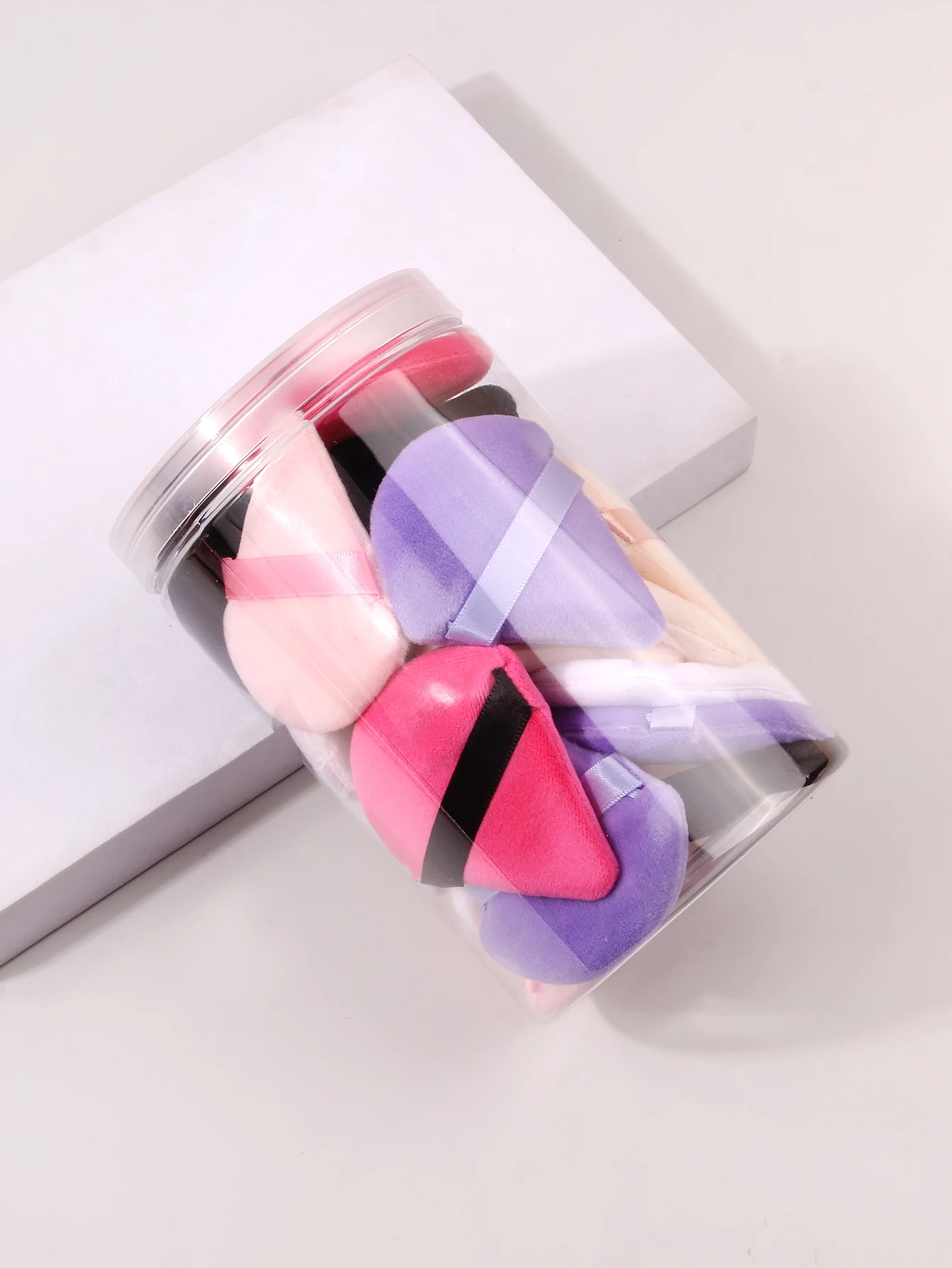 Soft Plush Powder Puff para pó solto Maquiagem Foundation Puff, cores aleatórias, aleatoriamente triângulo, cosméticos líquidos, 25pcs