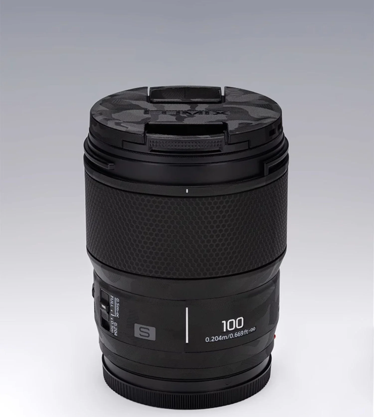 For Lumix 100 F2.8 Lens Huid Lens Sticker Voor Panasonic 100Mm F2.8 Macro Lens Huid 100f2.8 Wrap Film