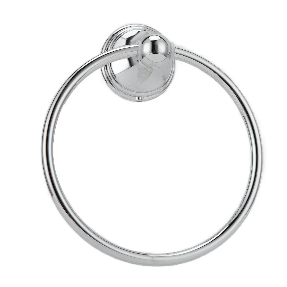 

Modern Stainless Steel Zinc Alloy Towel Ring Silver Wall Mounted Towel Holder Chromeplate Round Towel Rack Home Hotel