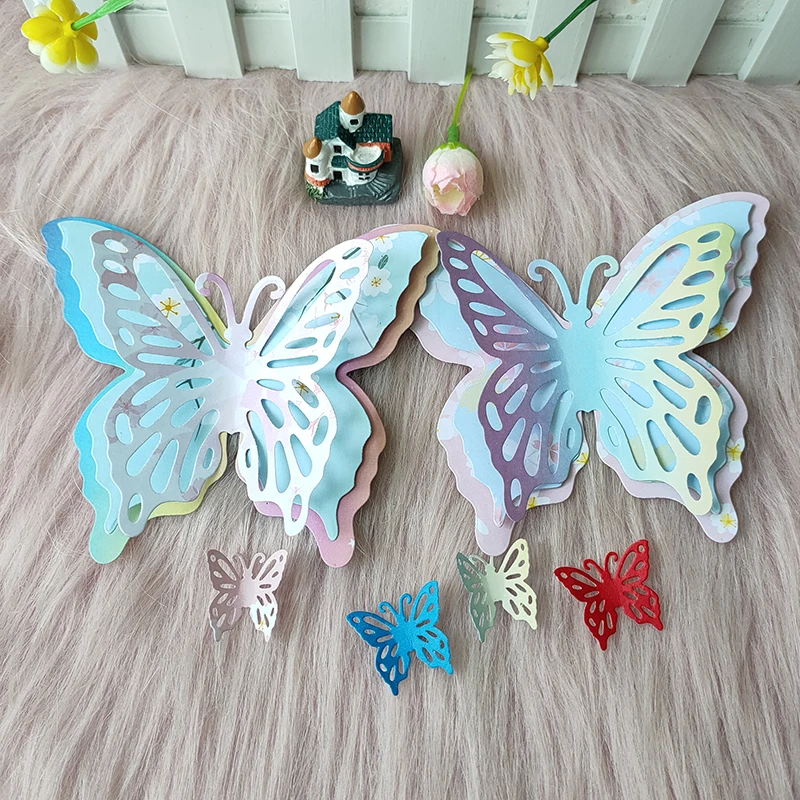 Nowa matryca do cięcia metalu 3D Butterfly scrapbooking dekoracyjna tłoczona dekoracja albumu fotograficznego tworzenie kartek DIY rękodzieła