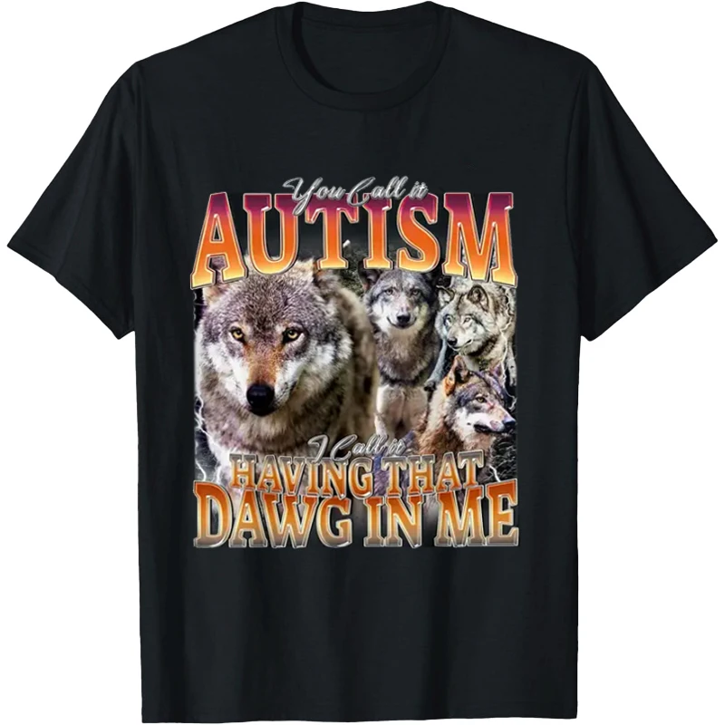

Autism MAMA That Dawg in Me Funny Shirt Retro 80s 90s Wolf T Shirt Graphic Sweatshirt Autism Awareness Tees Loyal Wolf Moon TeeS